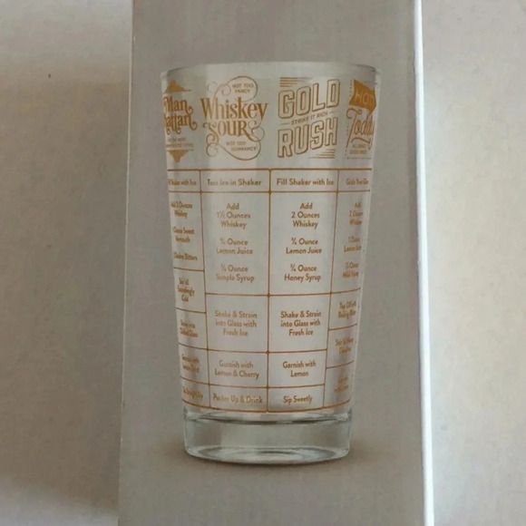 NIB Genuine Fred Good Measure Whiskey Recipe Glass - Picture 4 of 7